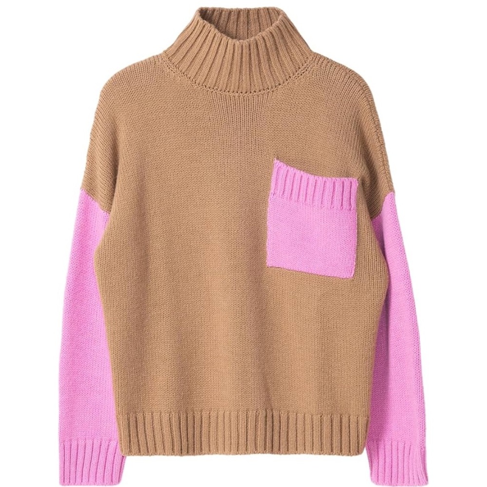 JW Anderson Patch Pocket Turtleneck Knit Sweater